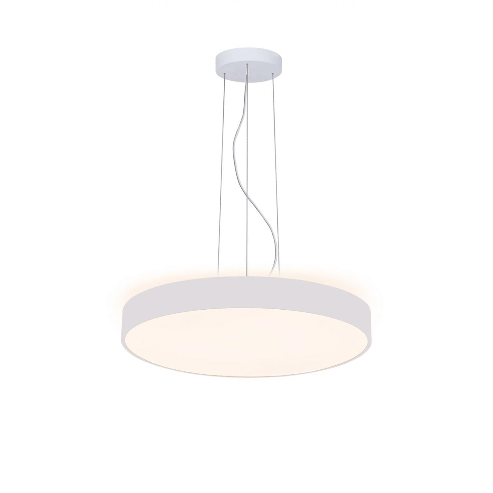 Lampadario pendente cerchio 40cm LED 43W MENKAR 400 lampada UP DOWN sospensione 2 temperature 230V COLORE BIANCO