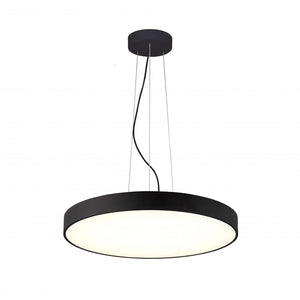 Lampadario pendente cerchio 40cm LED 43W MENKAR 400 lampada UP DOWN sospensione 2 temperature 230V COLORE NERO