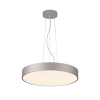 Lampadario pendente cerchio 80cm LED 95W MENKAR 800 lampada UP DOWN sospensione 2 temperature 230V COLORE ARGENTO