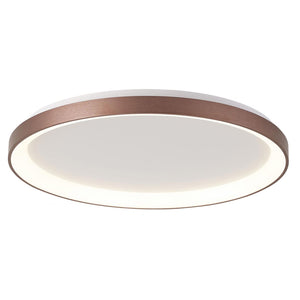 Plafoniera tonda LED Merope 600 CCT 42W 3000K 4000K luce soffitto lampada muro cucina ufficio 230V 58cm COLORE MARRONE