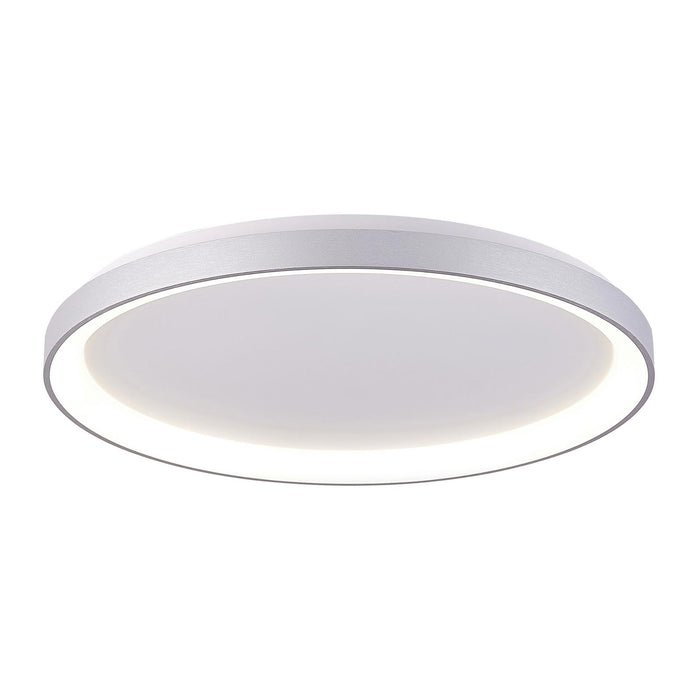 Plafoniera tonda LED Merope 600 CCT 42W 3000K 4000K luce soffitto lampada muro cucina ufficio 230V 58cm COLORE ARGENTO