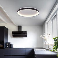 MEKAR 800 plafoniera rotonda LED 95W CCT 3000K 4000K lampada 80cm luce soffitto negozio salone 230V COLORE NERO