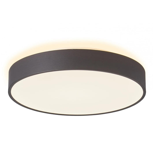 Plafoniera rotonda LED 95W CCT 3000K 4000K MENKAR 800 lampada 80cm luce soffitto negozio ufficio 230V COLORE NERO