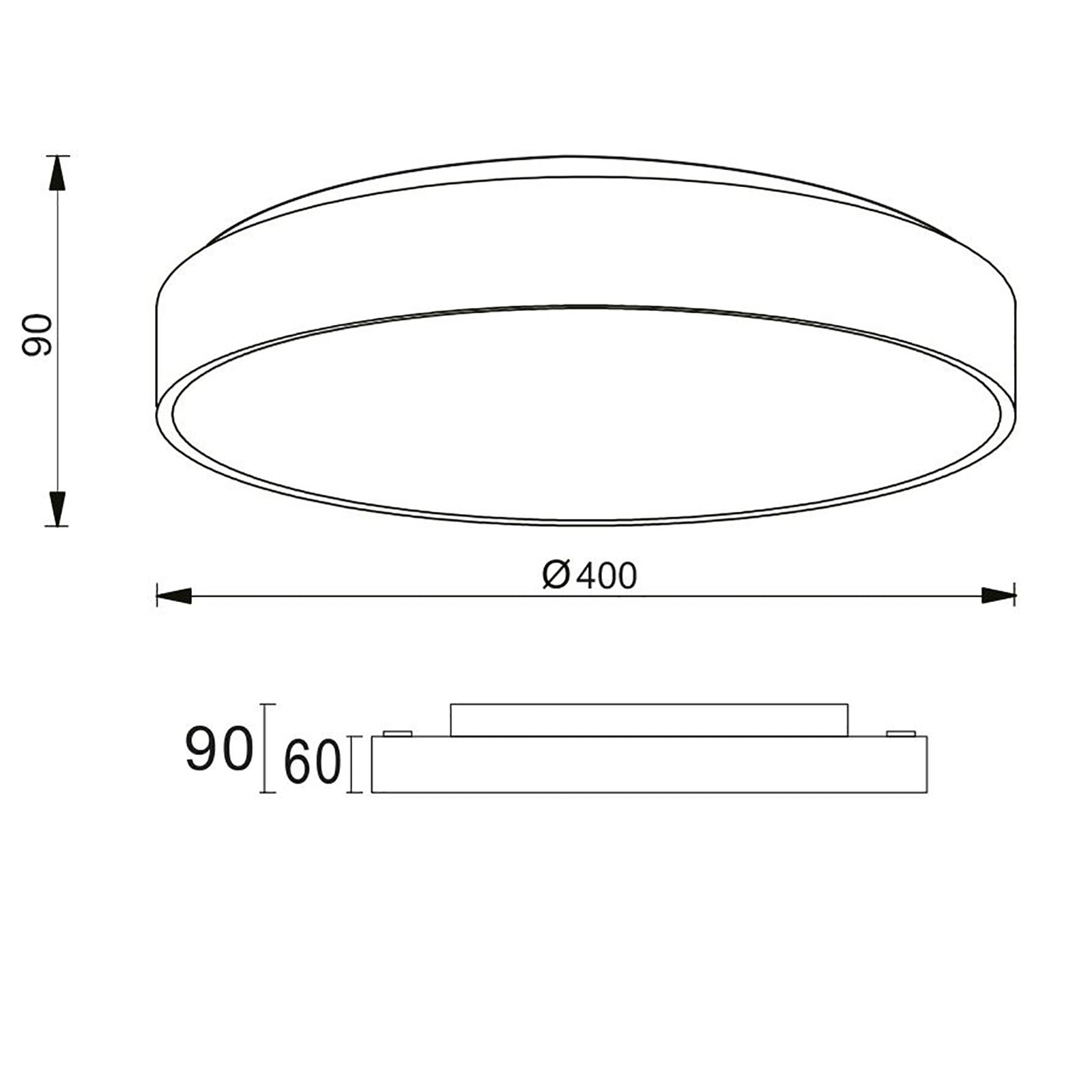 Plafoniera rotonda LED 95W CCT 3000K 4000K MENKAR 800 lampada 80cm luce soffitto negozio ufficio 230V COLORE BIANCO