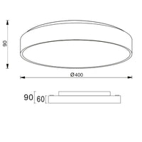 Plafoniera rotonda LED 95W CCT 3000K 4000K MENKAR 800 lampada 80cm luce soffitto negozio ufficio 230V COLORE BIANCO