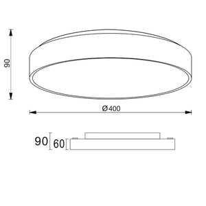 Plafoniera rotonda LED 95W CCT 3000K 4000K MENKAR 800 lampada 80cm luce soffitto negozio ufficio 230V COLORE BIANCO