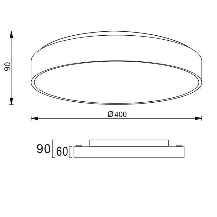 Plafoniera rotonda LED 95W CCT 3000K 4000K MENKAR 800 lampada 80cm luce soffitto negozio ufficio 230V COLORE BIANCO