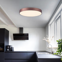 Plafoniera moderna tonda LED 65W MENKAR 600 CCT 3000K 4000K lampada soffitto parete per interni 60cm 230V COLORE MARRONE