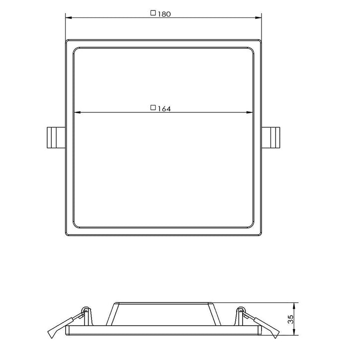 Alya Plafoniera quadrata incasso faretto moderno LED 12W pannello luce interni soffitto ufficio negozio 230V LUCE 3000K