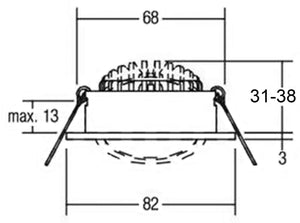 DIONE Faretto tondo orientabile SPOT LED COB 8W dimmerabile luce incasso SLIM soffitto cucina negozio 230V BIANCO 3000K