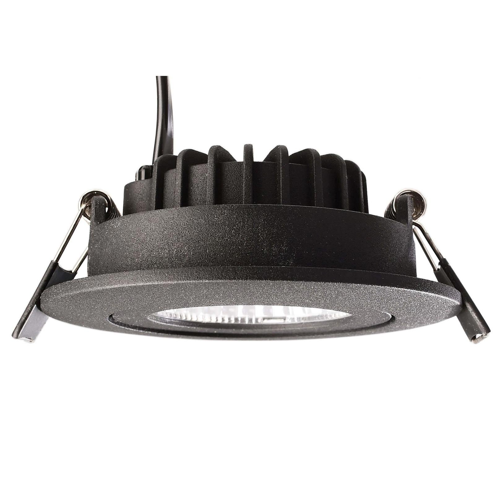 DIONE Faretto tondo orientabile SPOT LED COB 8W dimmerabile luce incasso SLIM soffitto cucina negozio 230V - NERO 4000K