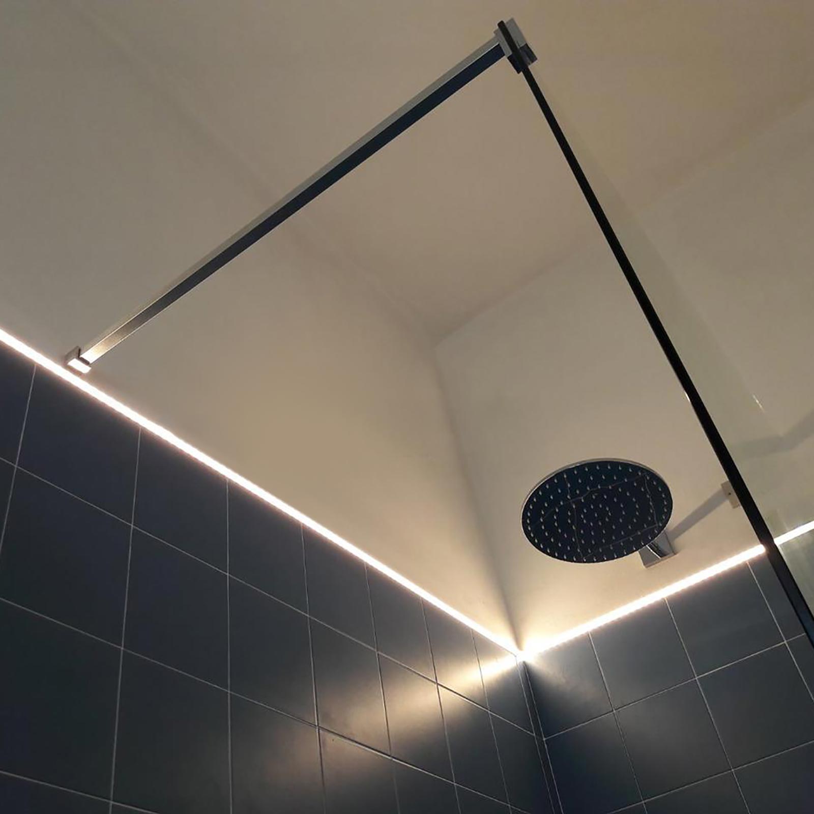 Striscia LED tenuta stagna IP68 Linear COB flessibile Neon Flex dimmerabile 24V luce per doccia sauna bordo vasca 6000K
