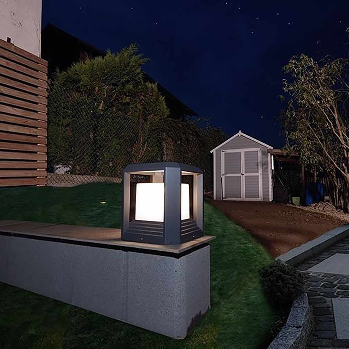 BOOTIS lampada LED decorativa da terra IP65 design moderno luci esterno 360 gradi muretto giardino prato bordo piscina 230V 12W 