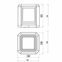 BOOTIS lampada LED decorativa da terra IP65 design moderno luci esterno 360 gradi muretto giardino prato bordo piscina 230V 12W 