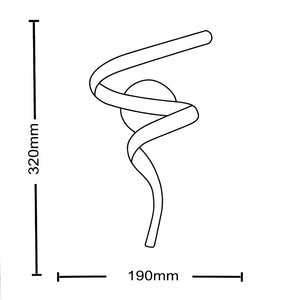 Applique LED stilizzato moderno lampada da parete CCT 3 step con memoria curva spirale 10W luce soggiorno ufficio 230V