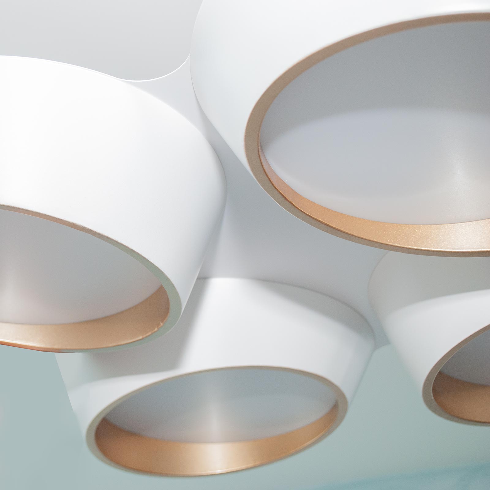 Plafoniera moderna LED 120W elegante lampada soffitto 6 luci alta resa 9600 lumen 230V 6000K