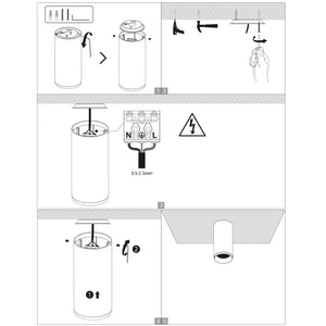 LUCEA DTW Faretto soffitto plafoniera LED 10W dimmerabile da 1800K a 2700K luce interni vetrina negozio cucina moderna RA90 NERO