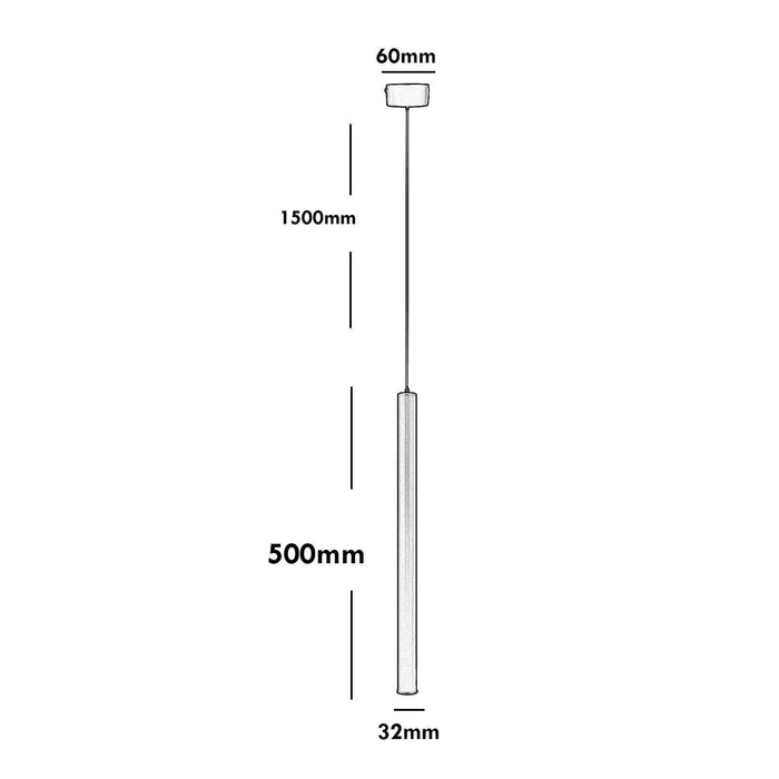 Lampada moderna sospensione elegante cilindrica LED 3W luce calda cucina pendente 50cm tavolo pranzo bar 230V NERO 4000K