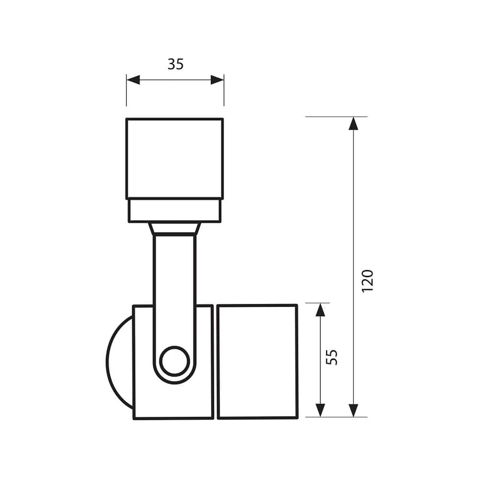 Faretto led 8W per binario monofase, Proiettore Orientabile, Attacco Lampadina GU10, Track sistema illuminazione binario, Vetrina Bianco luce 6000K