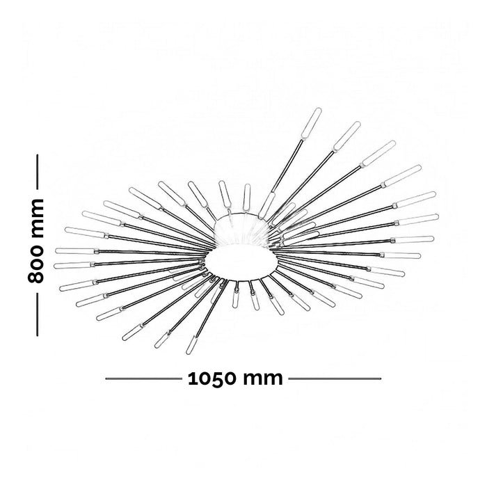 Plafoniera moderna LED 21W fuochi artificio galassia luce decorativa raggi luminosi soggiorno camera da letto 230V 6000K