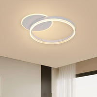 WEEK Plafoniera moderna LED 51W CCT da 3000K a 6000K lampada dimmerabile cerchi luce soffitto parete camera ufficio 230V