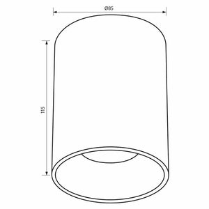 NIKOS plafoniera moderna faretto cilindro esterno da soffitto GU10 LED luce bagno cucina vetrina bar 230V COLORE BIANCO