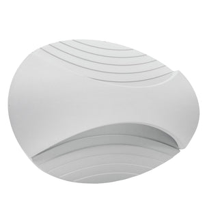 Applique doppio fascio luce LED 6W CCT 3 step da 3000K a 6500K lampada ovale parete muro camera da letto 230V BIANCO