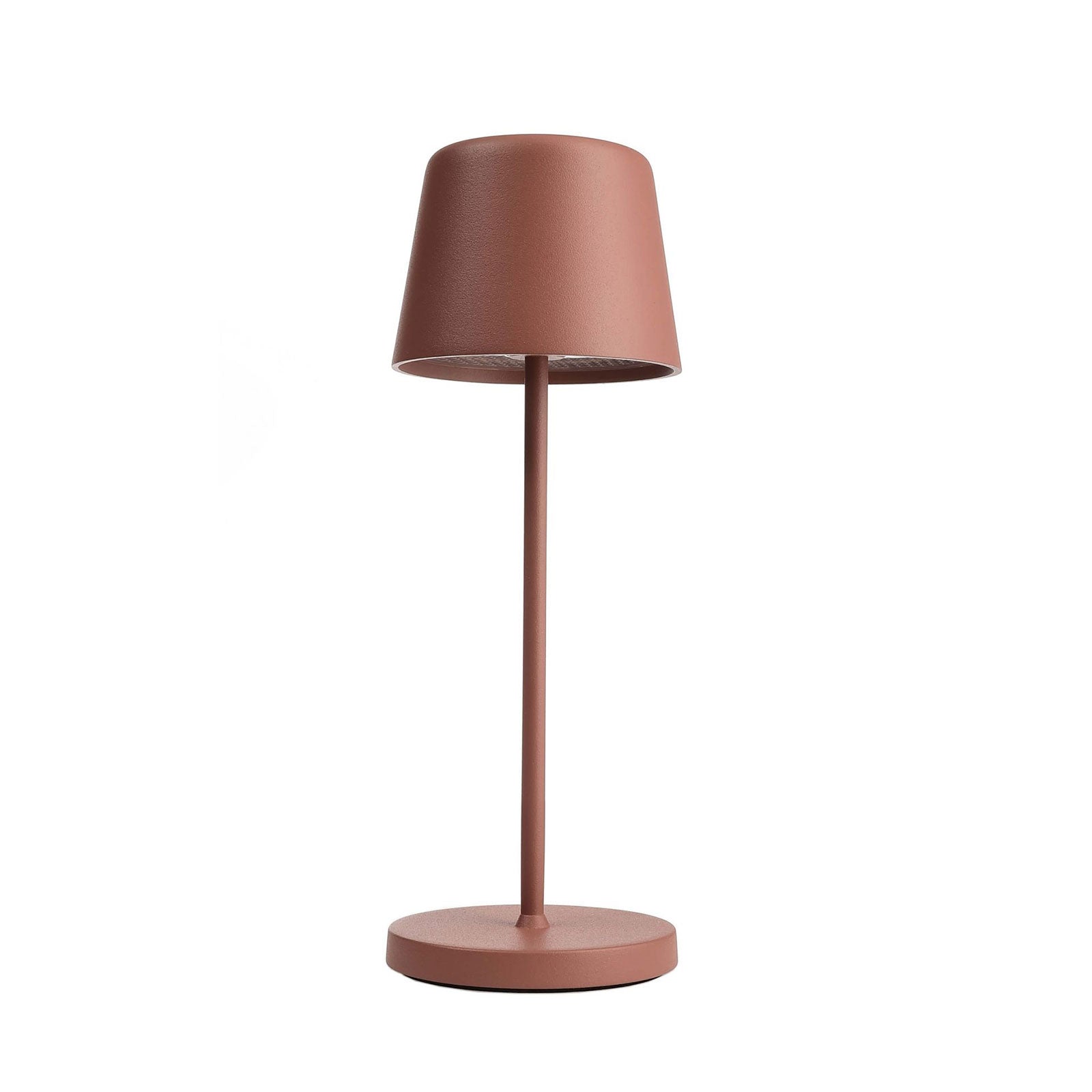 Lampada senza fili da tavolo moderna IP65 ricaricabile USB luce TOUCH dimmerabile atmosfera tavolini bar colore TERRACOTTA