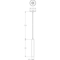 Lampada sospensione SLIM LED 5W pendente DIMMERABILE cilindro luce sospesa 2700K tavolo cucina bar RA90 230V BIANCO