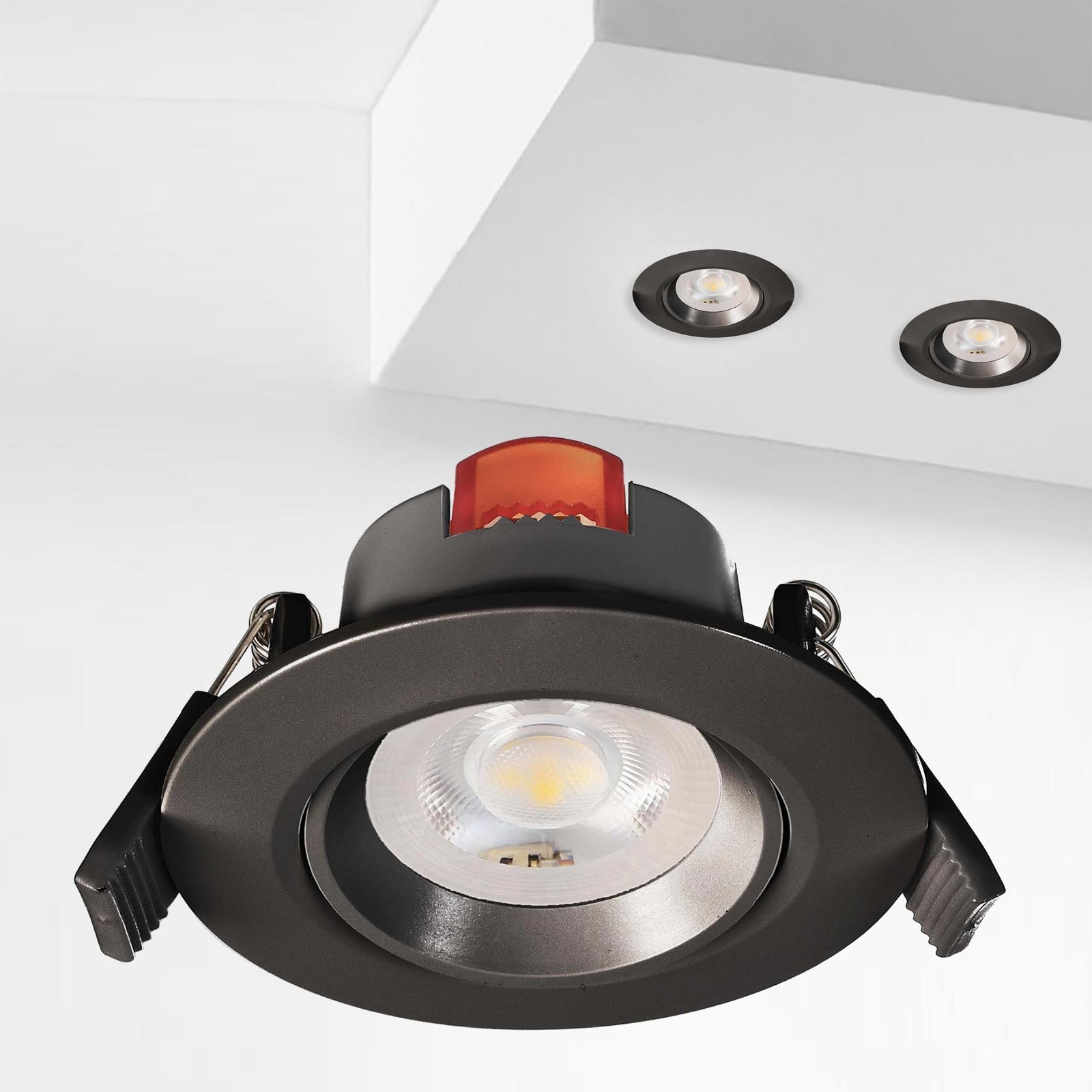 Faretto tondo orientabile LED 6W dimmerabile moderno luce spot incasso 7cm soffitto cucina vetrine 230V LUCE 4000K