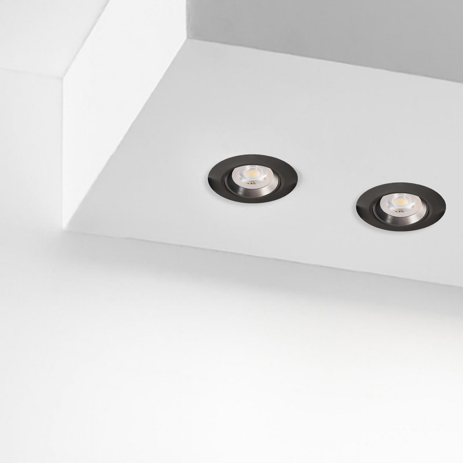 Faretto tondo orientabile LED 6W dimmerabile moderno luce spot incasso 7cm soffitto cucina vetrine 230V LUCE 4000K