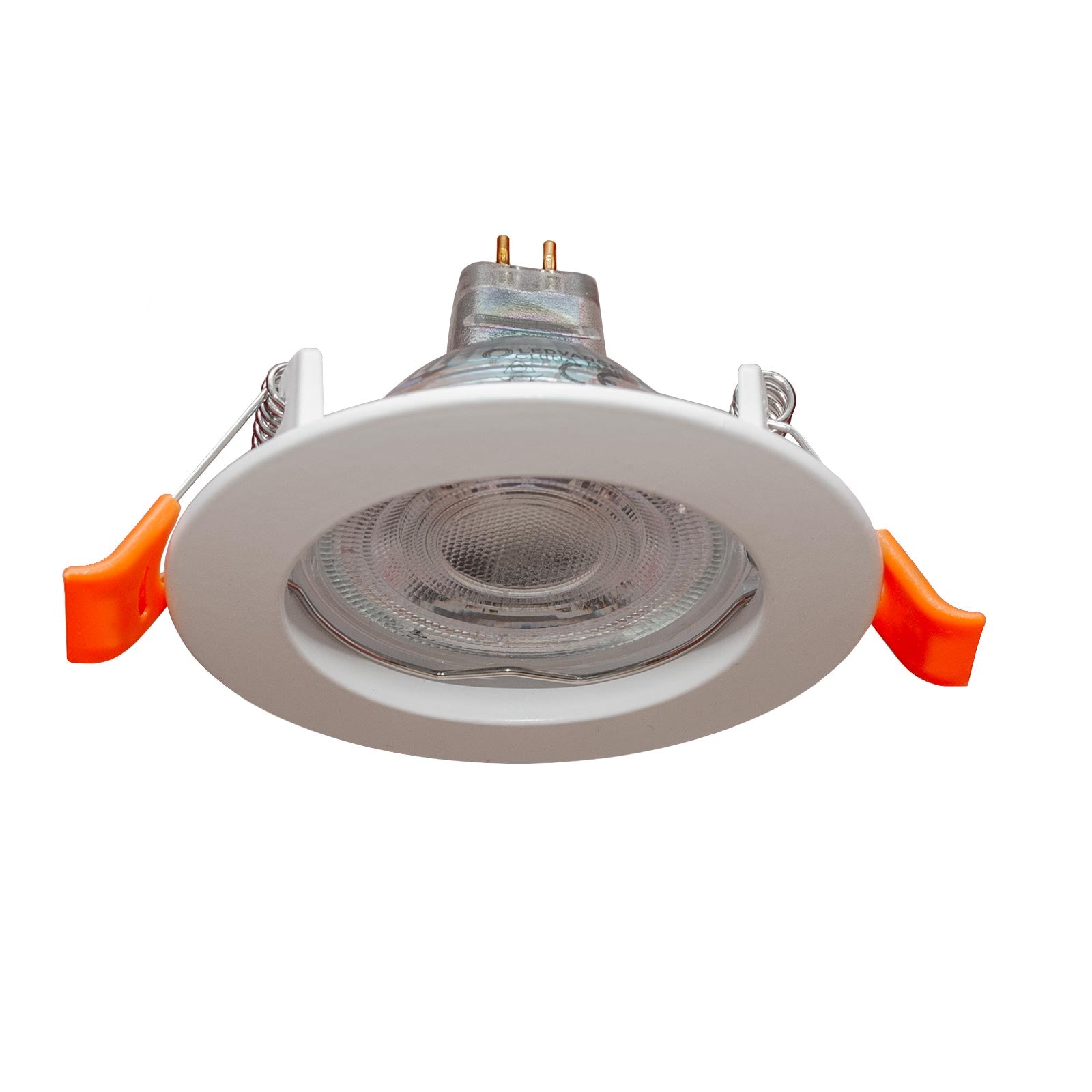 Faretto incasso tondo 6cm lampada LED DIMMERABILE MR16 5W attacco GU5.3 12V luce barca camper cappa mensole ripiani BIANCO