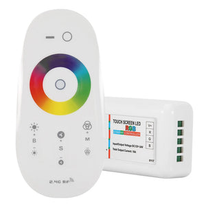 Centralina con telecomando controller RGB multicolore RF 2.4Ghz 18A 3CH dimmer 12/24V dc strisce luci LED