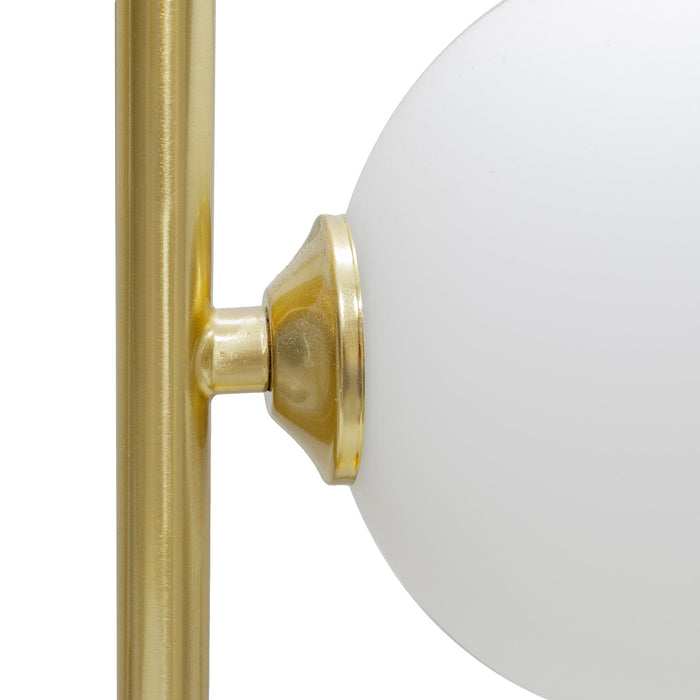 Lampada da tavolo moderna dorata 3 sfere globo vetro bianco attacco G9 luce scrivania salone ufficio 230V