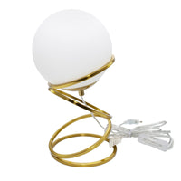 Lampada da tavolo G9 stilizzata sfera vetro design moderno bronzo dorato luce comodino scrivania salotto con interruttore 230V