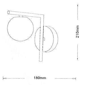 Applique da parete lampada decorativa moderna G9 paralume vetro elegante luce ingresso soggiorno camera da letto 230V