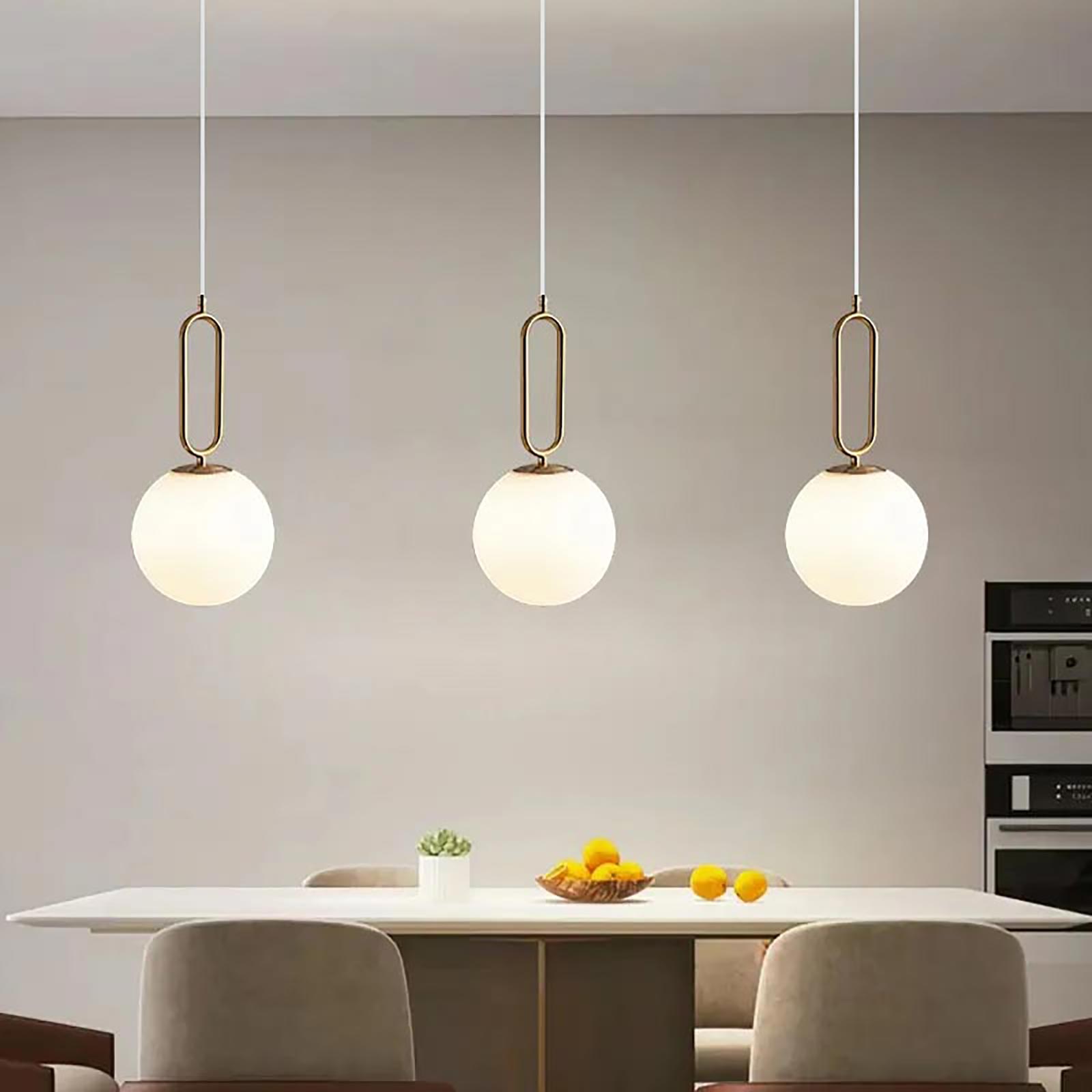 Lampada moderna pendente bronzo LED G9 luce sospensione lampadario globo sfera vetro illuminazione tavolo cucina soggiorno 230V