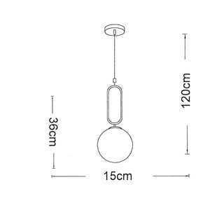 Lampada moderna pendente bronzo LED G9 luce sospensione lampadario globo sfera vetro illuminazione tavolo cucina soggiorno 230V