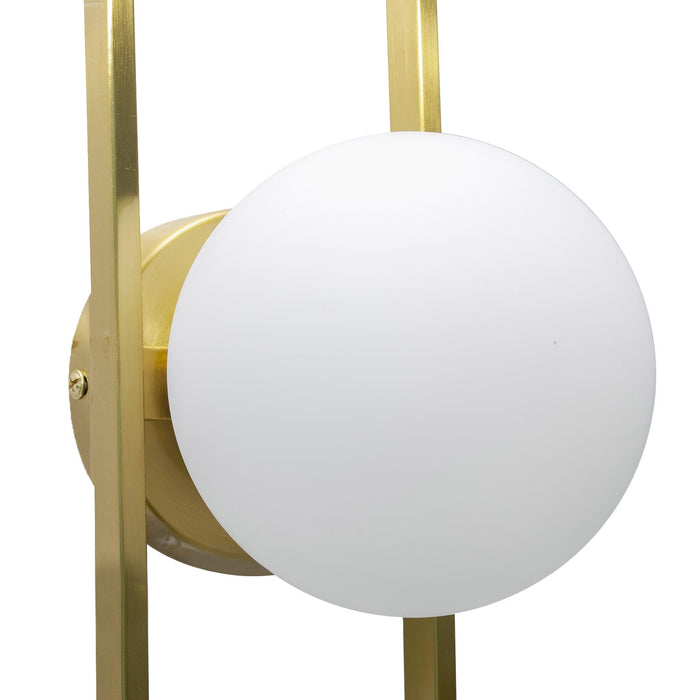 Applique decorativo lampada parete bronzo LED G9 paralume palla vetro bianco luce ingresso camera da letto soggiorno 230V