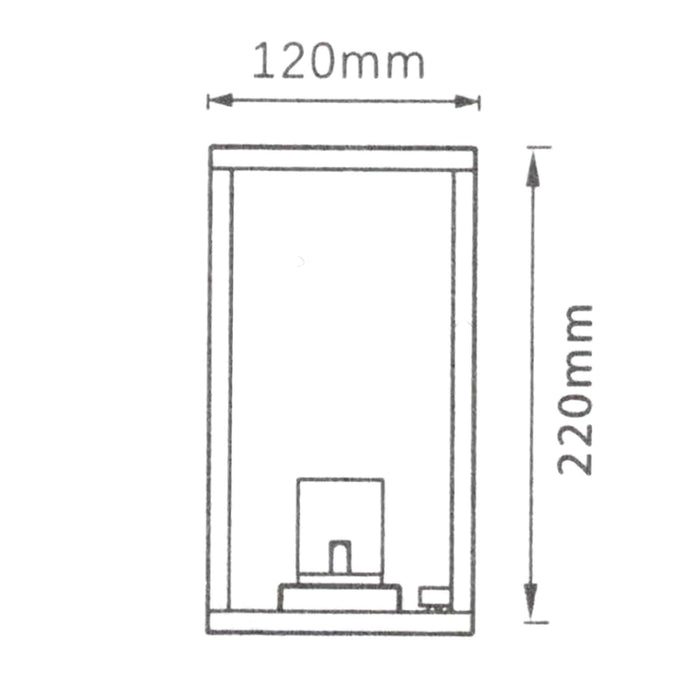 Applique da esterno lanterna industriale vetro lampada LED E27 parete muro luce giardino ingresso balcone pub 230V NERO