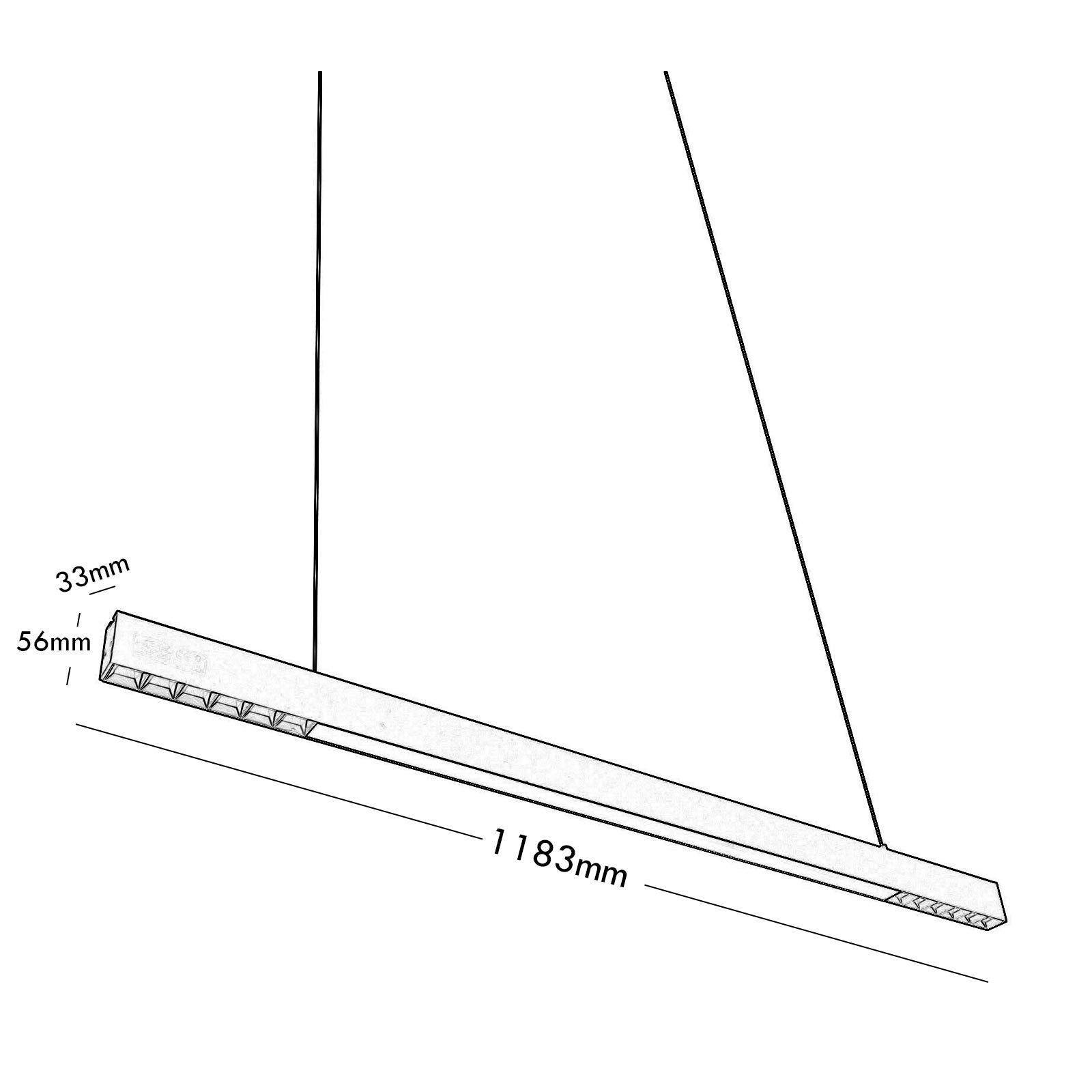 Barra pendente 42W CCT da 3000K a 6500K lampada doppio LED sospensione lineare resa 272W luce scrivania ufficio studio 230V