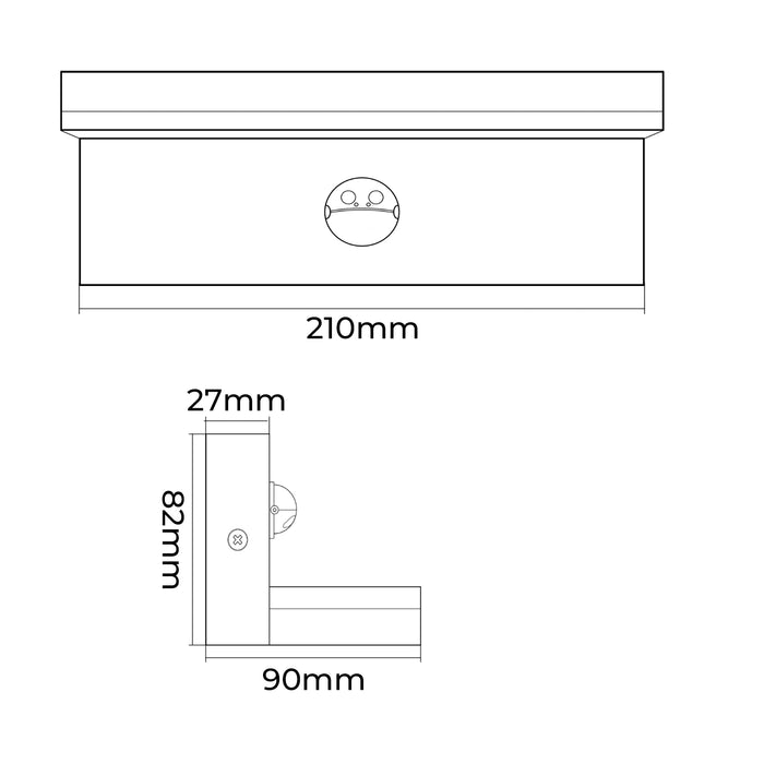 Applique nero da esterno LED 10W sensore crepuscolare movimento resa 100W lampada parete luce sicurezza garage balcone IP54 230V 4000K