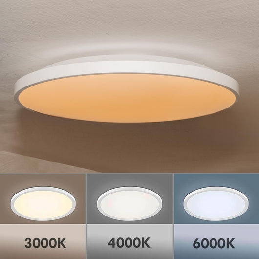 Plafoniera moderna per esterno IP44 LED 42W luce 3 STEP resa 362W lampada soffitto parete bagno cantina garage 48cm 230V