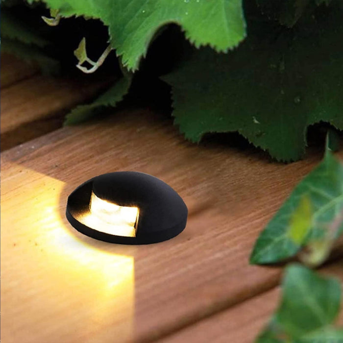 Mini faretto calpestabile nero incasso luce radente IP67 LED 1W singola finestra basso consumo segnapassi giardino viale 230V 3000K