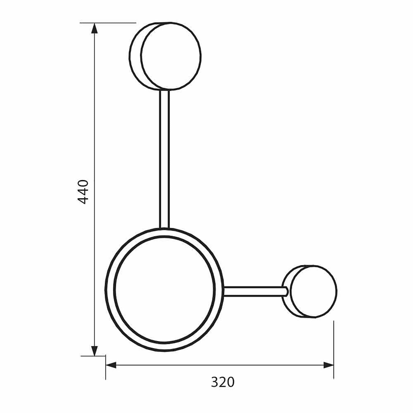 GEMINI Applique parete LED 15W CCT da 3000K a 6400K lampada modera diffusori orientabili luce ufficio cameretta 230V