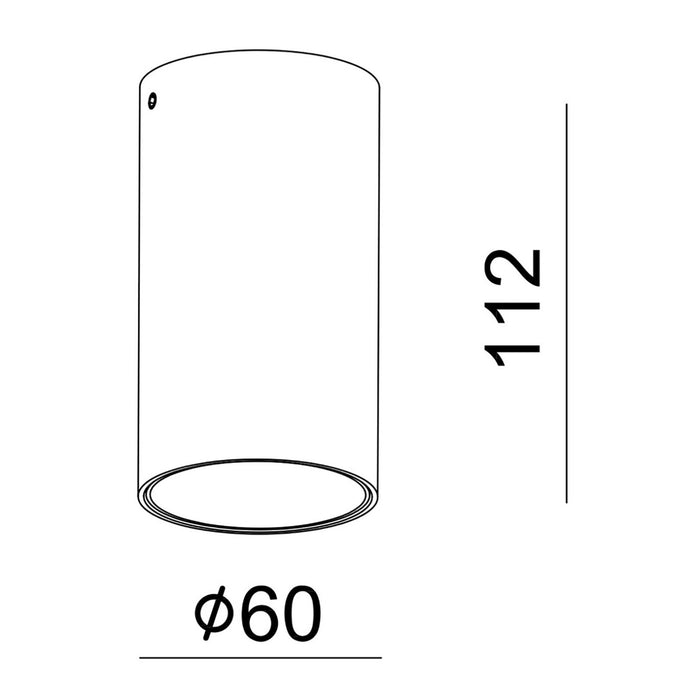 CAN Faretto soffitto esterno IP44 plafoniera cilindro LED GU10 8W luce bagno cucina balcone giardino 230V BIANCO 