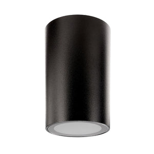 CAN Faretto soffitto esterno IP44 plafoniera cilindro LED GU10 8W luce bagno cucina balcone giardino 230V NERO 