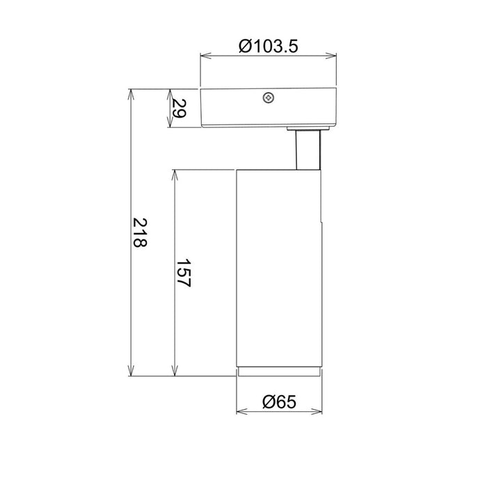 LUCEA TILT Faretto SPOT orientabile soffitto LED 10W dimmerabile plafoniera moderna 2700K luce negozio vetrina RA90 NERO