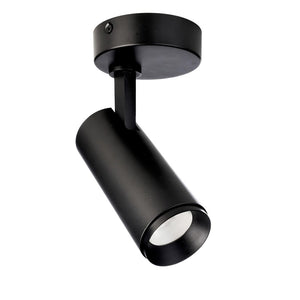 LUCEA TILT Faretto SPOT orientabile soffitto LED 10W dimmerabile plafoniera moderna 2700K luce negozio vetrina RA90 NERO