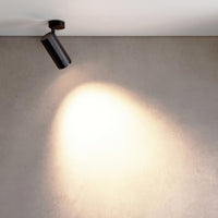 LUCEA TILT Faretto SPOT orientabile soffitto LED 10W dimmerabile plafoniera moderna 2700K luce negozio vetrina RA90 NERO